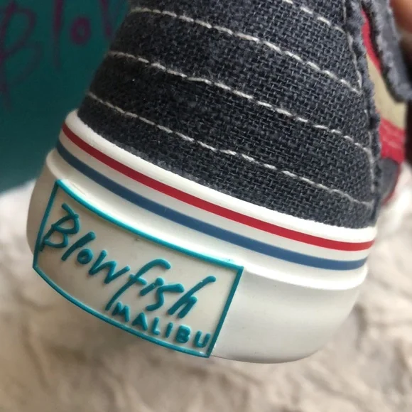 Blowfish Ladies Bettie Navy Star Print Slip on sneakers - Picture 6 of 10